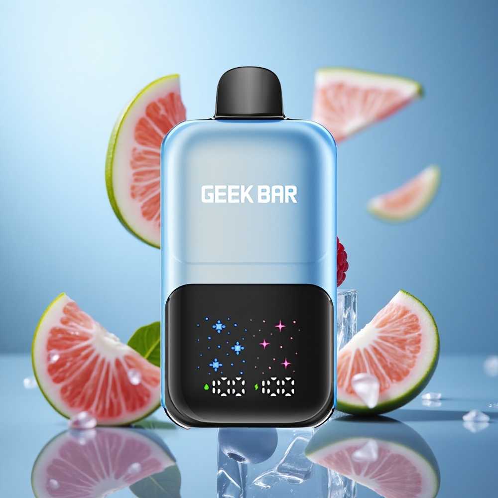 Borovnica Malina Led GEEK BAR 2GO Two Series 50000 Pufova Interaktivni Veliki Ekran Dve Posude sa 20mL Kapacitetom wholesale Serbia