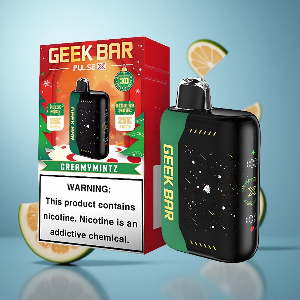 Bozićna Edicija GEEK BAR Pulse X do 25000 Puffova sa 18mL Pre-punjenog E-Likvida i USB Type-C Portom za Punjenje wholesale Serbia