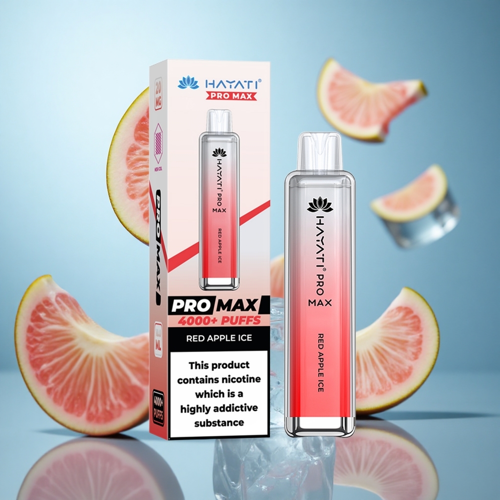 Crvena Jabuka Led Hayati Pro Max 4000 Puffs Dual 1.1 Ohm Mesh Coil LED svetlo na dnu wholesale Serbia