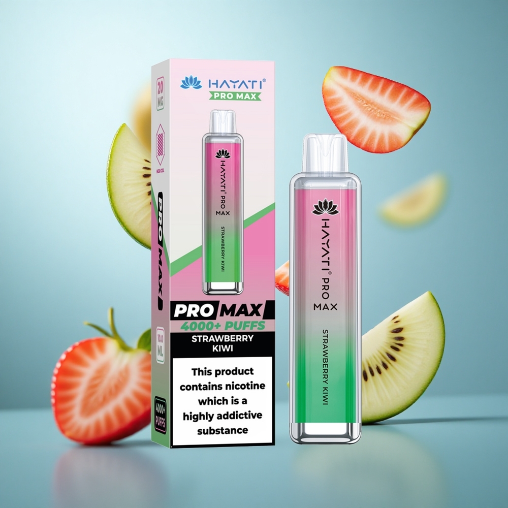 Јагода-Киви Hayati Pro Max 4000 Пуфова Једнократни Вапе Дуал 1.1 Ом Mesh Coil, 1400mAh Батерија wholesale Serbia