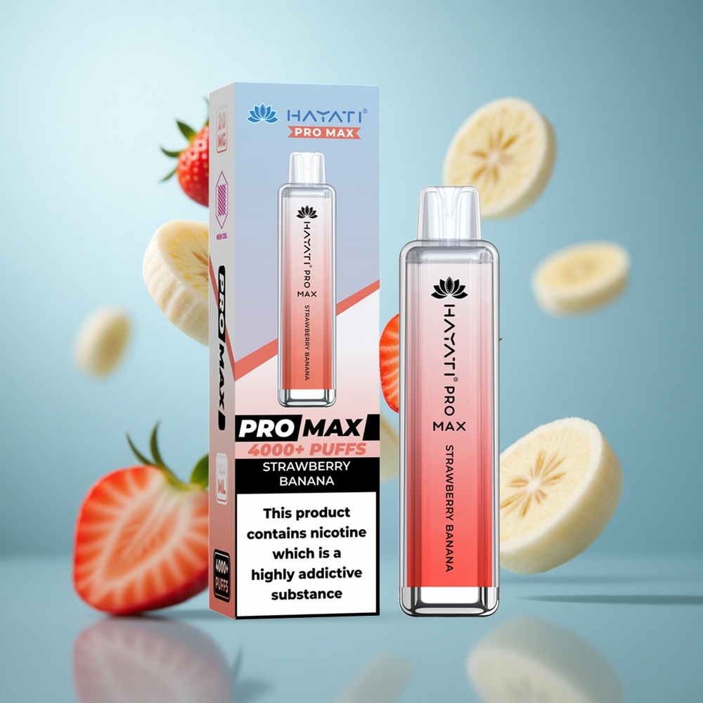 Јагода банана Hayati Pro Max 4000 Пуфова Једнократни Вапе 2%/5% Никотин 1400mAh батерија wholesale Serbia