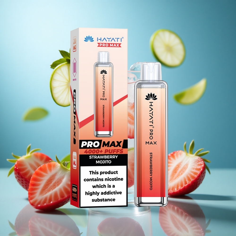 Jagoda Mojito Hayati Pro Max 4000 Puffs 2ml rezervoar sa 10ml automatskim dopunjavanjem, 1400mAh baterija wholesale Serbia