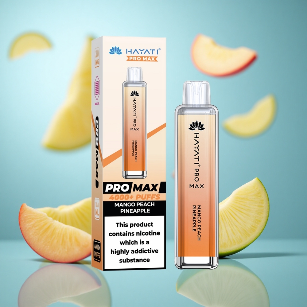 Mango Breskva Ananas Hayati Pro Max 4000 Puffs Dual 1.1 Ohm Mesh Coil, 1400mAh baterija wholesale Serbia