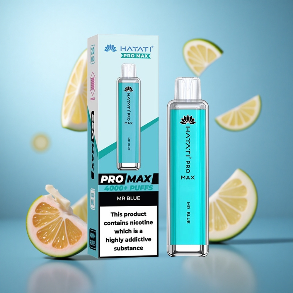 Plava Hayati Pro Max 4000 Puffs Dual 1.1 Ohm Mesh Coil i 1400mAh baterija wholesale Serbia