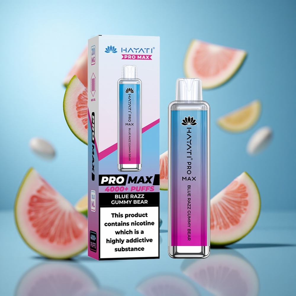 Plava Malina Gumeni Meda Hayati Pro Max 4000 Puffs Dual 1.1 Ohm Mesh Coil 1400mAh Baterija wholesale Serbia