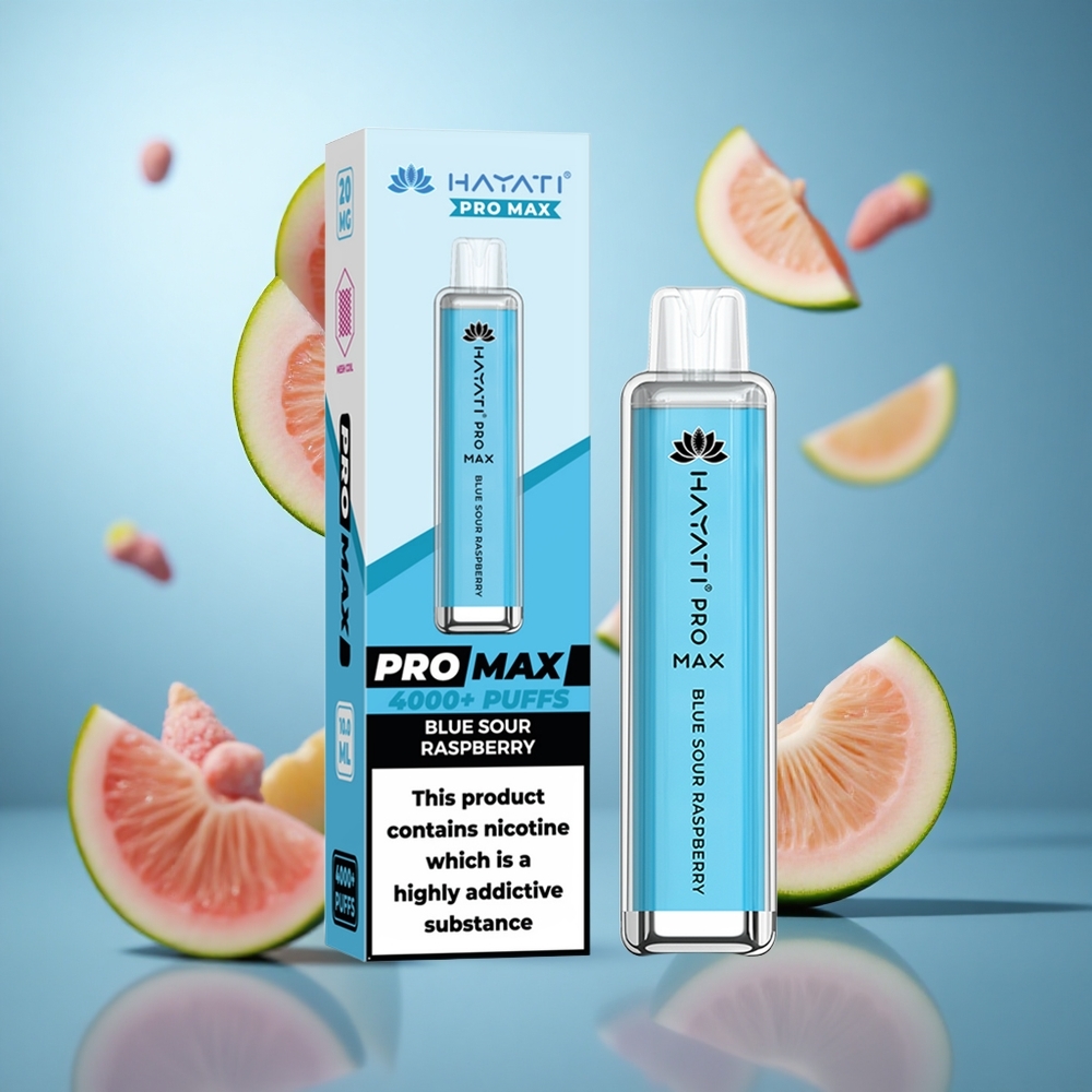 Plava kisela malina Hayati Pro Max 4000 Puffs Dual 1.1 Ohm Mesh Coil Rechargeable battery wholesale Serbia