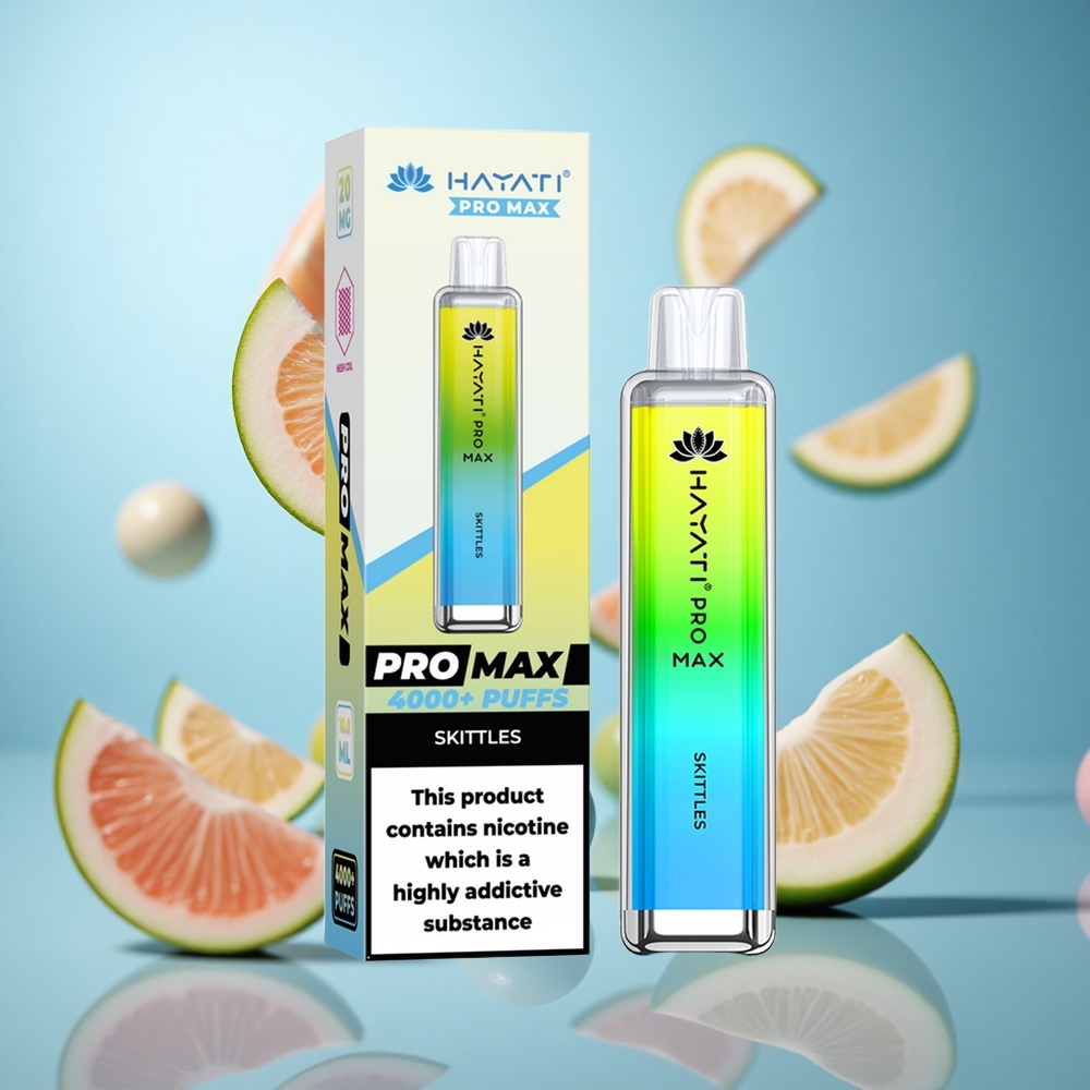 Skittles Hayati Pro Max 4000 Pufova Једнократни Вапе Dve jačine nikotina 2% i 5% LED svetlo na dnu wholesale Serbia