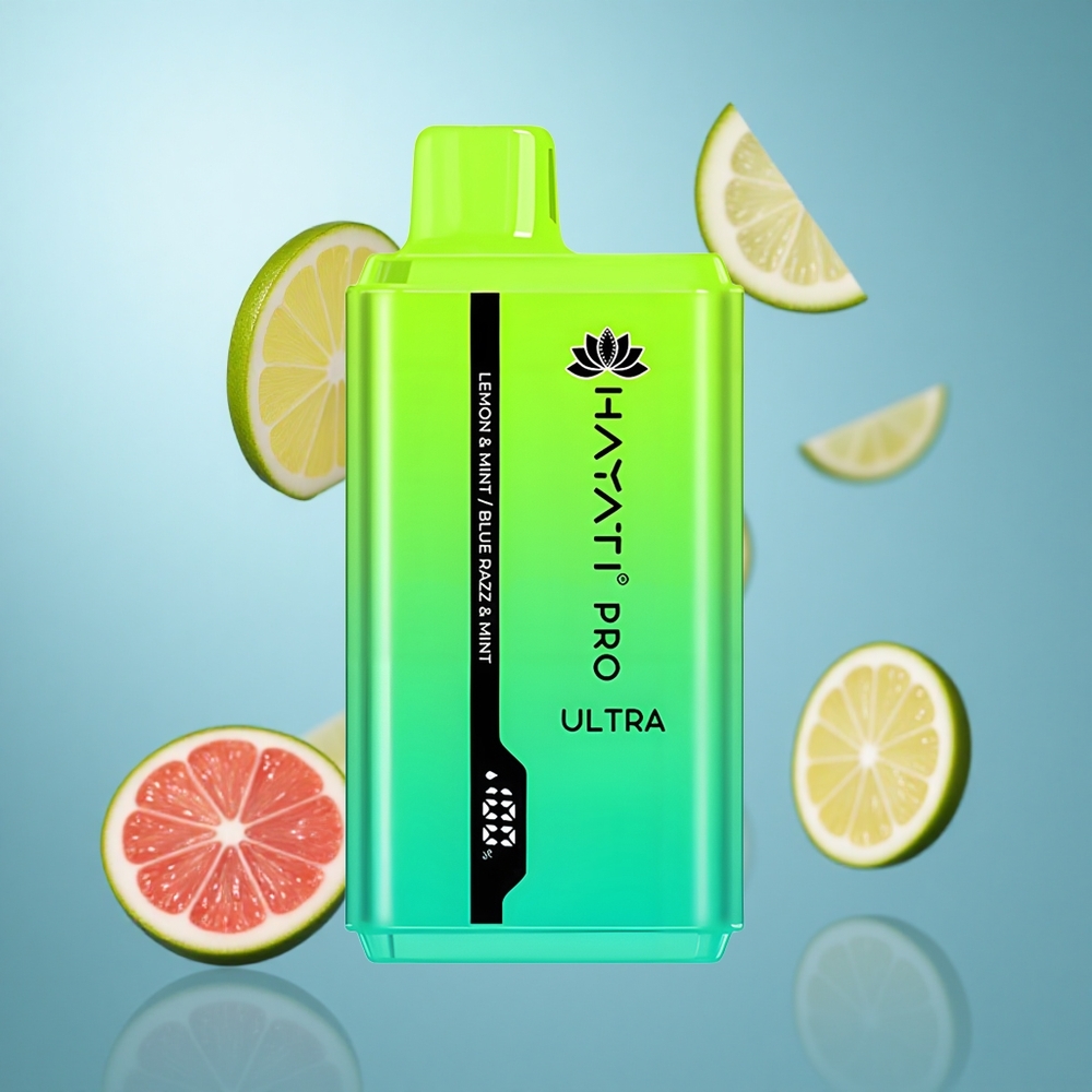 Limun & Mentol Plava Malina & Mentol Hayati Pro Ultra 15000Pufova 850mAh baterija 2 12ml kapacitet e-tečnosti wholesale Serbia