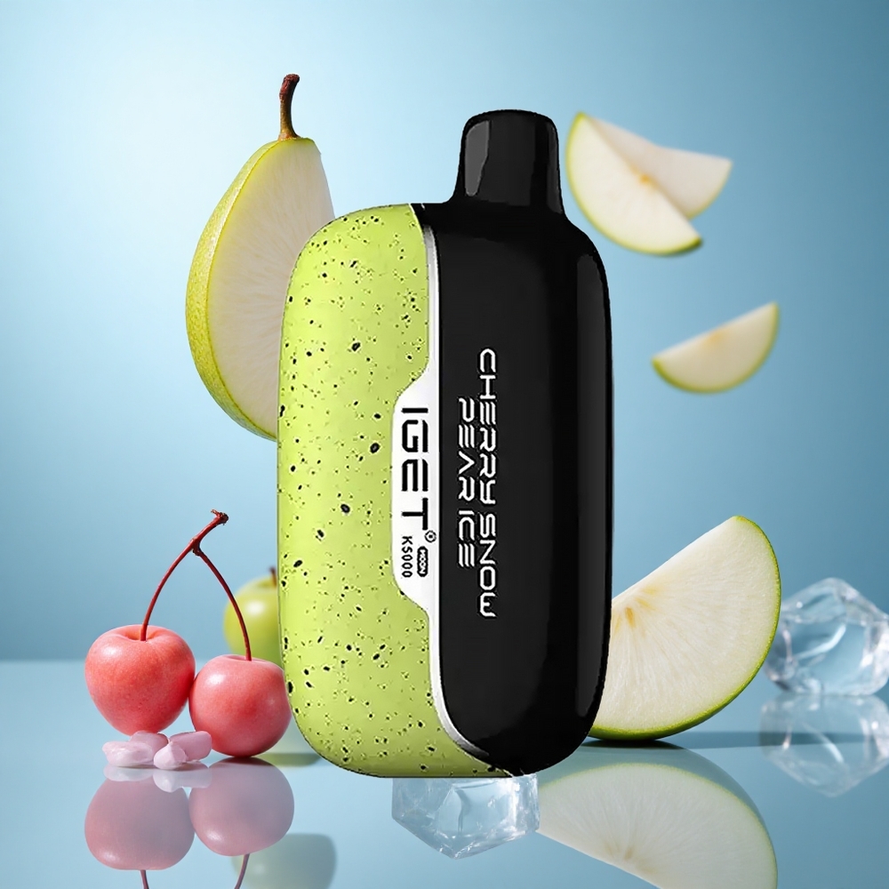 Trešnja Snežna Krušica Led IGET Moon K5000 Puffs Једнократни Вапе do 5000 Pufova, Dimenzije: 49.5x25.3x99.4 mm wholesale Serbia
