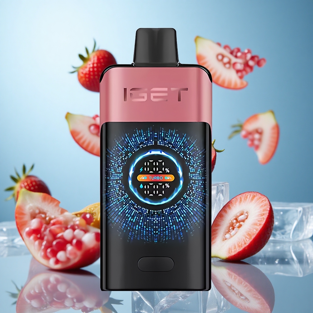 Јагода нар (Strawberry Pomegranate) IGET ONE 12000 Пуфова 2700 mAh Батерија и 0.6 ohm Dual Mesh Coil wholesale Serbia