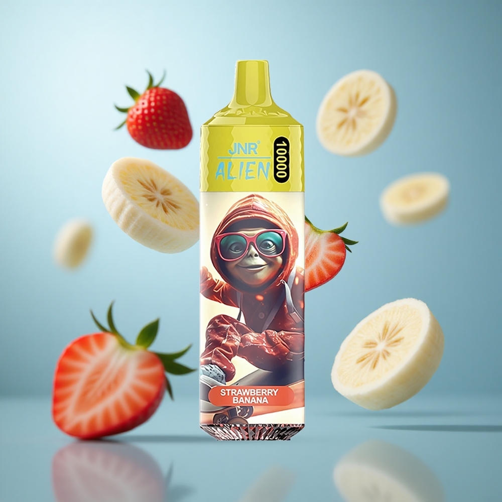 Јагода-банана JNR Alien 10000 пуфова 850mAh батерија 20ml течности wholesale Serbia