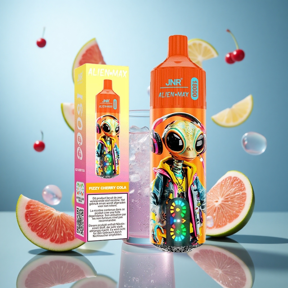 Fizzy Cherry Cola JNR Alien Max 18000 Puffs Dual Mesh Coil & Dual Core 28ml E-liquid wholesale Serbia
