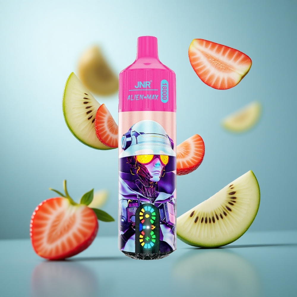 Јагода-Киви JNR Alien Max 18000 Пуфова Дуал Меш Коил & 28ml Течност wholesale Serbia