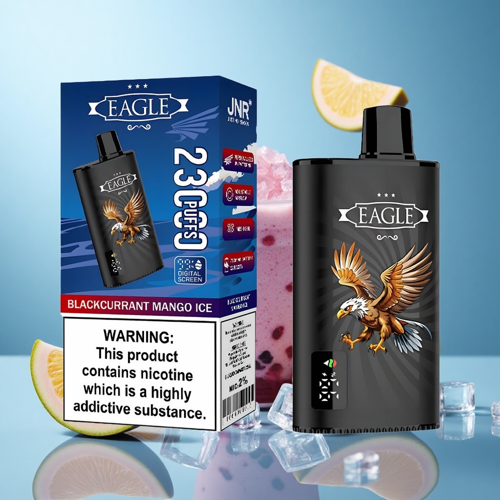 Breskva Mango Led JNR EAGLE Smart 23000 Pufova Једнократни Вапе sa Digitalnim Ekranom i 25ml Kapacitetom Tekućine wholesale Serbia