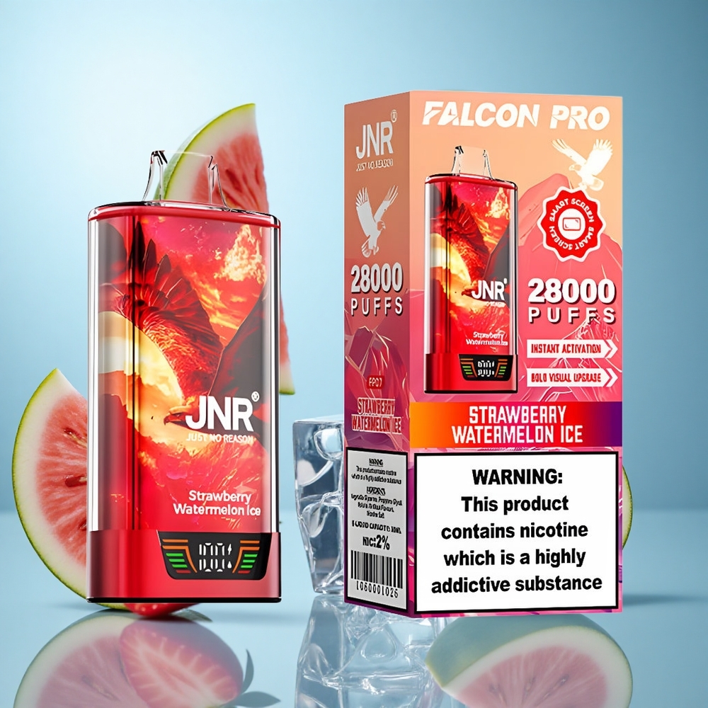Јагода Лубеница лед JNR Falcon Pro 28000 Једнократни Вапе 28000 пуфова 30ml предуправљено 5% јачине никотина wholesale Serbia