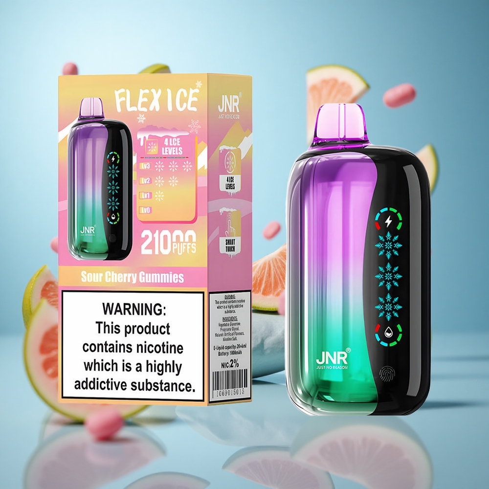 Kisela Trešnja Žele Bombone JNR Flex Ice ~21000 Pufova 26ml Tečnost i 1000mAh Baterija wholesale Serbia