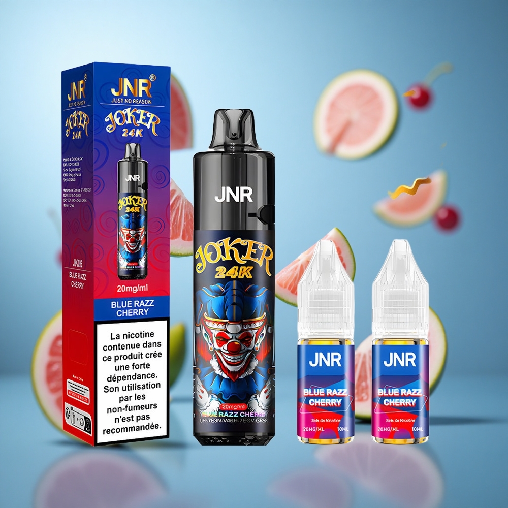 Plava malina trešnja JNR Joker 24K Puffs Једнократни Вапе 24000 Pufova vidljivi nivoi tečnosti wholesale Serbia