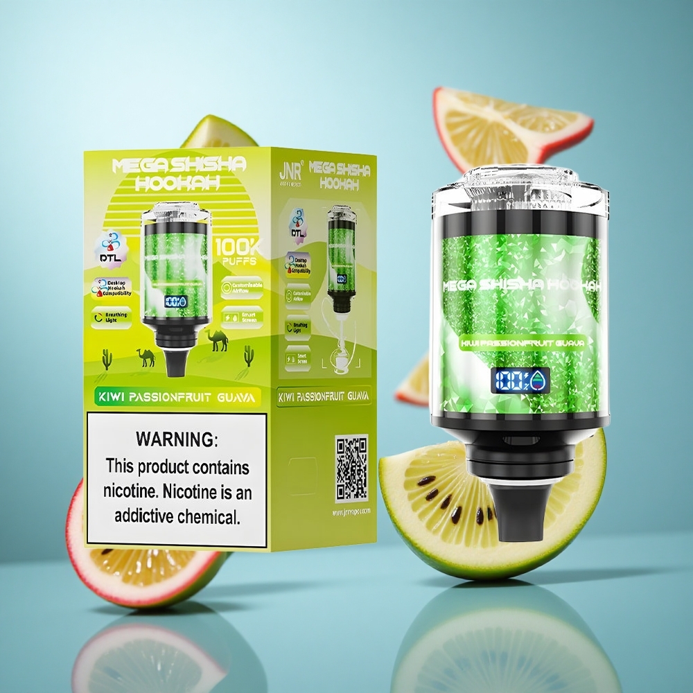Kivi Marakuya Guava JNR Mega Shisha Hookah 100000 pufova Tip-C brzo punjenje 2200mAh baterija wholesale Serbia