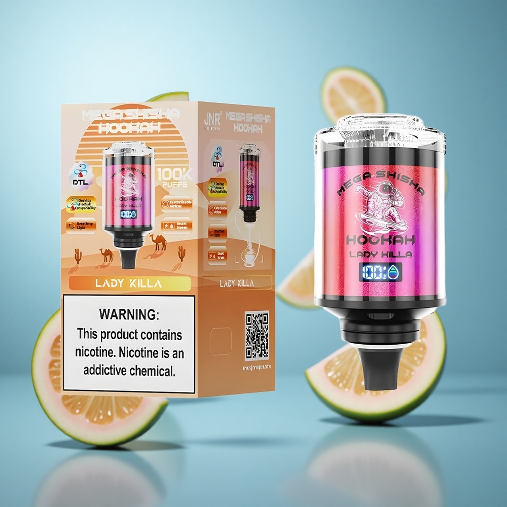 Lady Killa JNR Mega Shisha Hookah 100 hiljada dimova 60ml kapacitet tečnosti wholesale Serbia