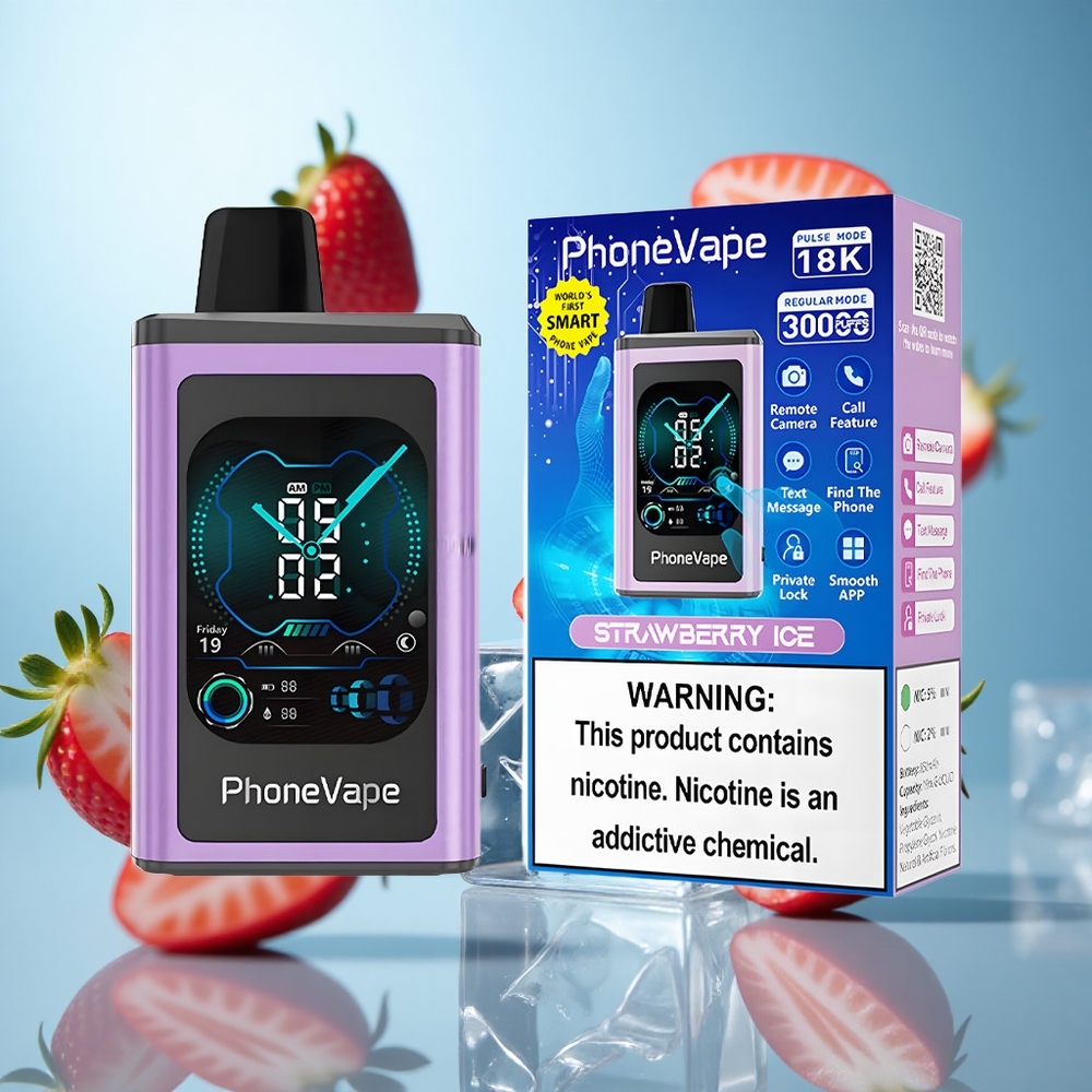 Јагода лед JNR PhoneVape 30000 пуфова 850mAh Type-C батерија са подешавањем протока ваздуха wholesale Serbia