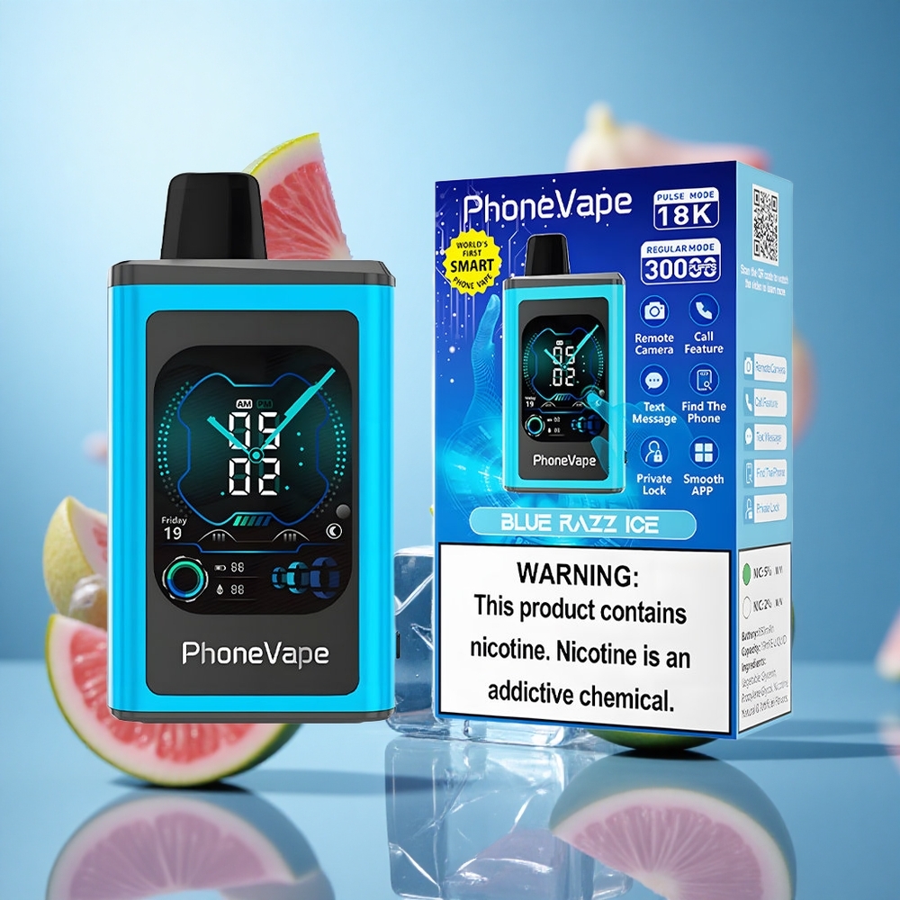 Plava Malina Led JNR PhoneVape 30000 dimova 850mAh punjiva baterija 5% nikotina wholesale Serbia