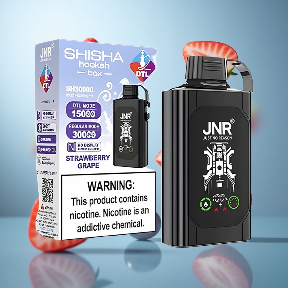 Јагода Грожђе JNR Shisha Hookah Box 20500 Пуфова HD Display, Dual Mesh Coil & Dual Core wholesale Serbia
