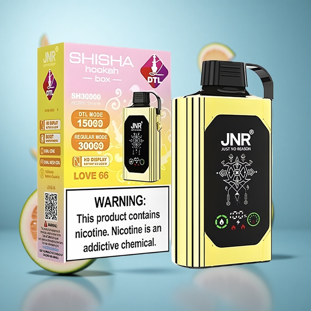 Ljubav 66 JNR Shisha Hookah Box 20500 Puffs HD Display Dual Mesh Coil & Dual Core wholesale Serbia