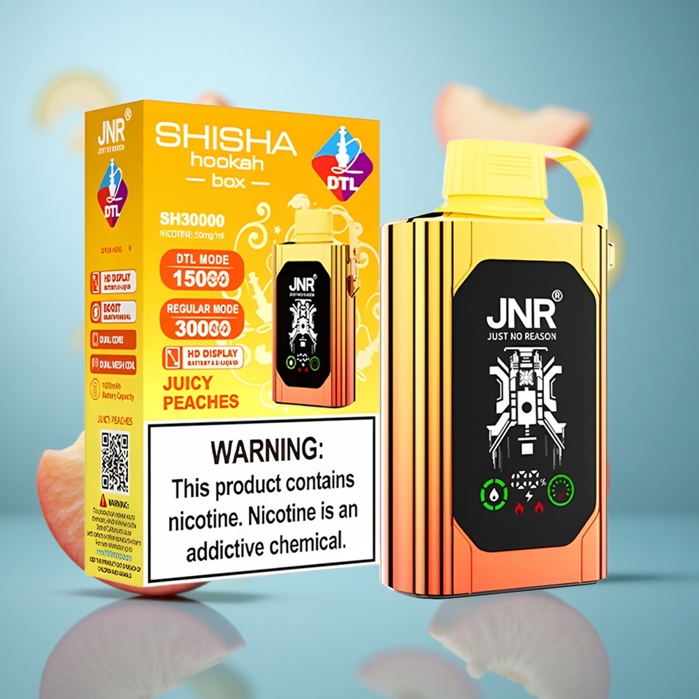 Socna Breskva JNR Shisha Hookah Box 20500 Puffova HD Display, Dual Mesh Coil & Dual Core, Type-C Quick Charge wholesale Serbia