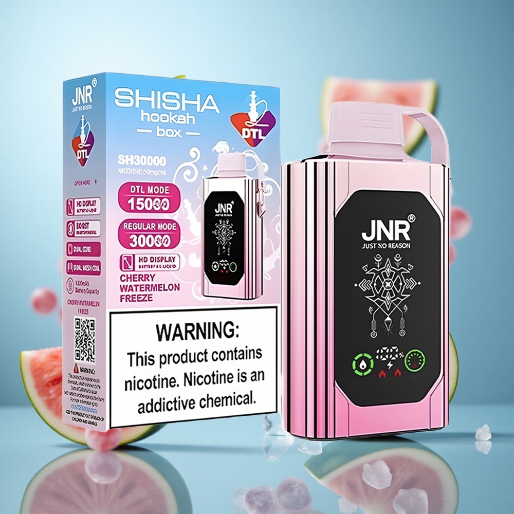 Trešnja Lubenica Zamrzavanje JNR Shisha Hookah Box 20500 Pufova HD Display, Dual Mesh Coil & Dual Core wholesale Serbia