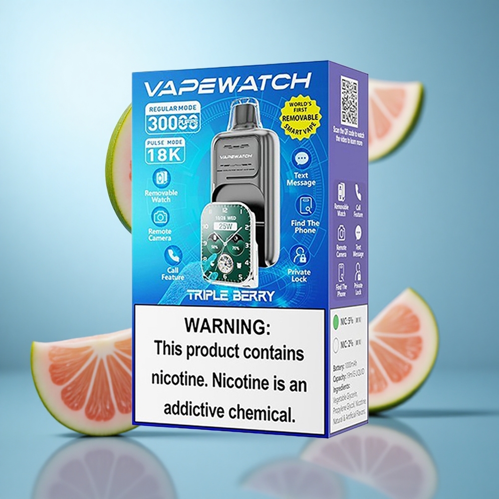 Triple Bobica JNR Vape Watch 30,000 Puffova Baterija 1000mAh Dual Mesh Coil wholesale Serbia