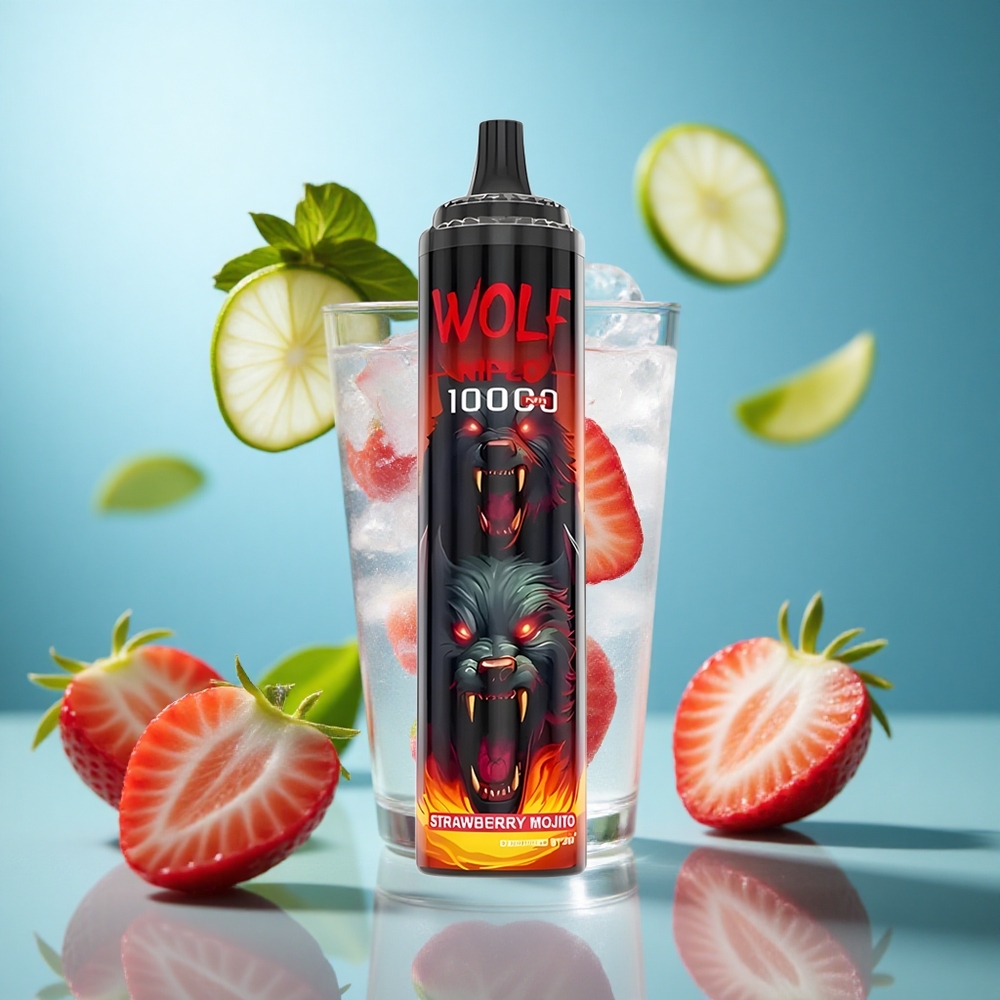 Јагода Мохито JNR Wolf Niplo 10000 Пуфова, Мрежасти Навој 1.0 Ом, 20ml Течност wholesale Serbia