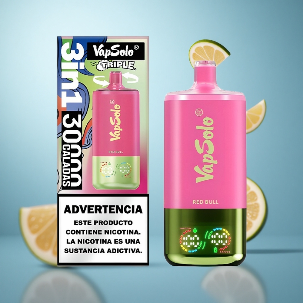 Crveni bik Vapsolo Triple 30000 Puffs sa 40ml tečnosti i 3 rezervoara za ulje wholesale Serbia