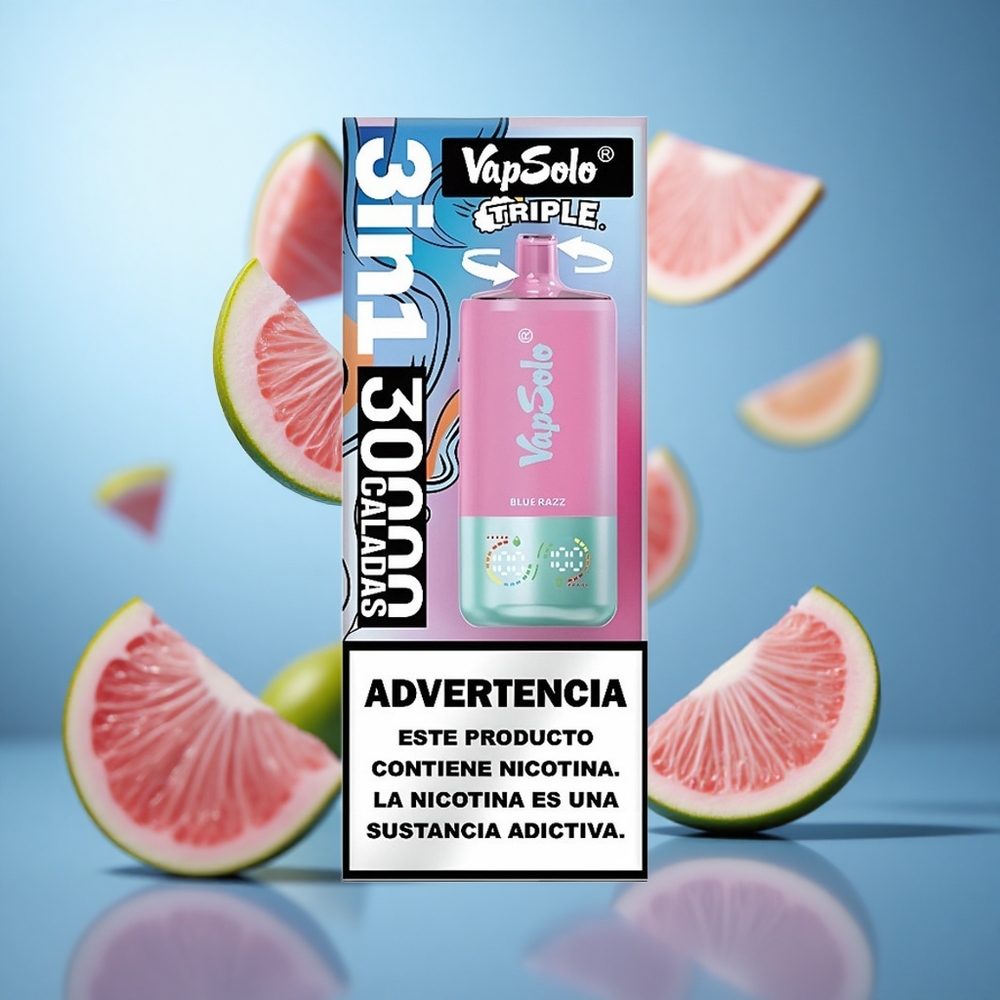 Plava malina VapSolo Triple 30000 zadimljenja 40ml tečnost 3 rezervoara wholesale Serbia