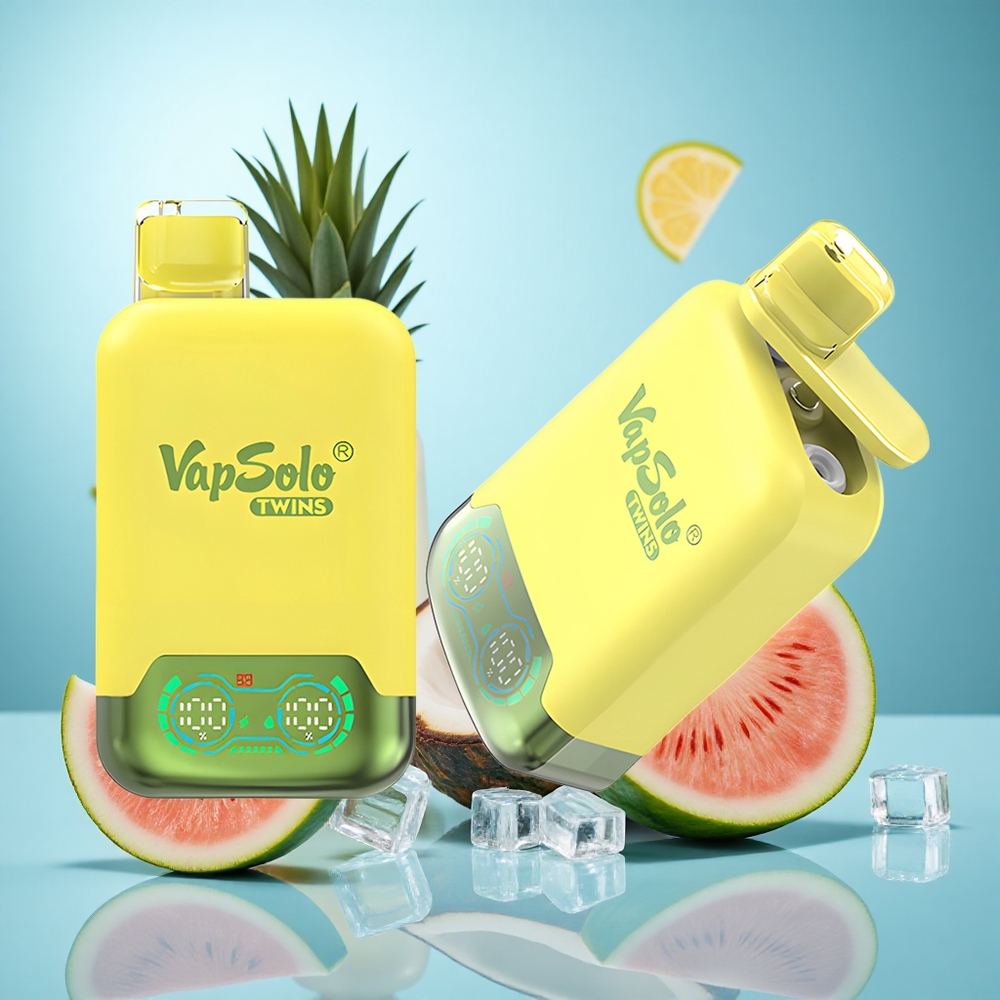 Ananas Kokos & Lubenica Led Vapsolo Twins 20000 Puffs 40ml E-tečnost 2 Rezervoara Type-C punjenje wholesale Serbia