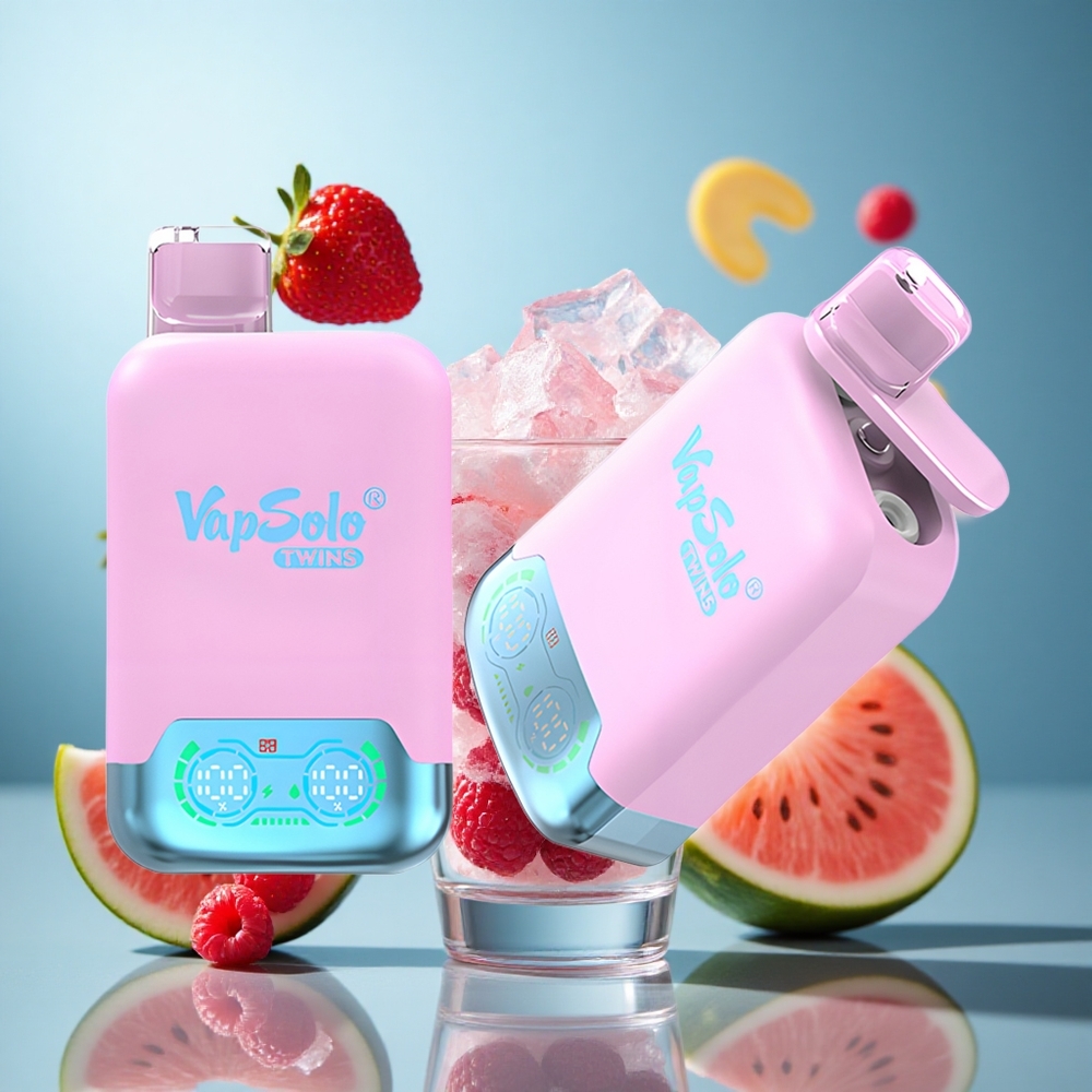 Crna Ledena Zmija Voće & Jagoda Lubenica Vapsolo Twins 20000 Puffs 40ml E-tečnost 2 Rezervoara Type-C Punjenje wholesale Serbia