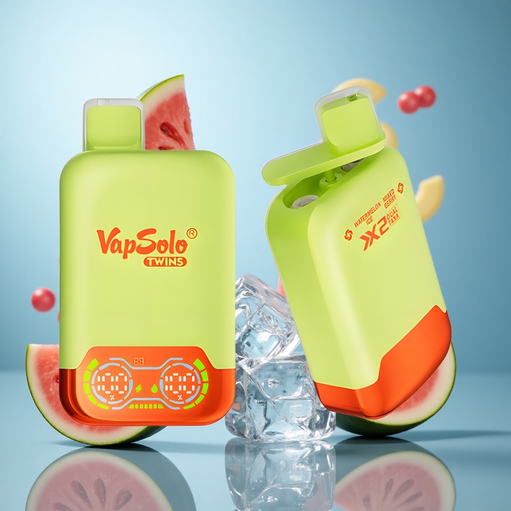 Lubenica & Mešano bobičasto voće Vapsolo Twins 20000 Puffs Dimenzije pakovanja: 51 x 29 x 94.9 mm Punjenje: Type-C wholesale Serbia