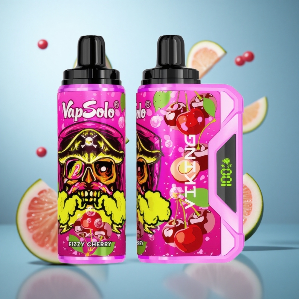 Fizi Višnja VapSolo VIKING 12000 Puffs Једнократни Вапе 22ml E-tečnost & Tip-C punjenje wholesale Serbia