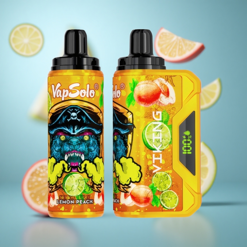 Limun Breskva VapSolo VIKING 12000 Puffs 22ml E-tečnost 20 mg/ml & 50 mg/ml Type-C punjenje wholesale Serbia