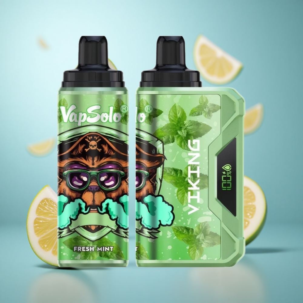 Свежа нана VapSolo VIKING 12000 пуфова 22ml течност Type-C пуњење wholesale Serbia
