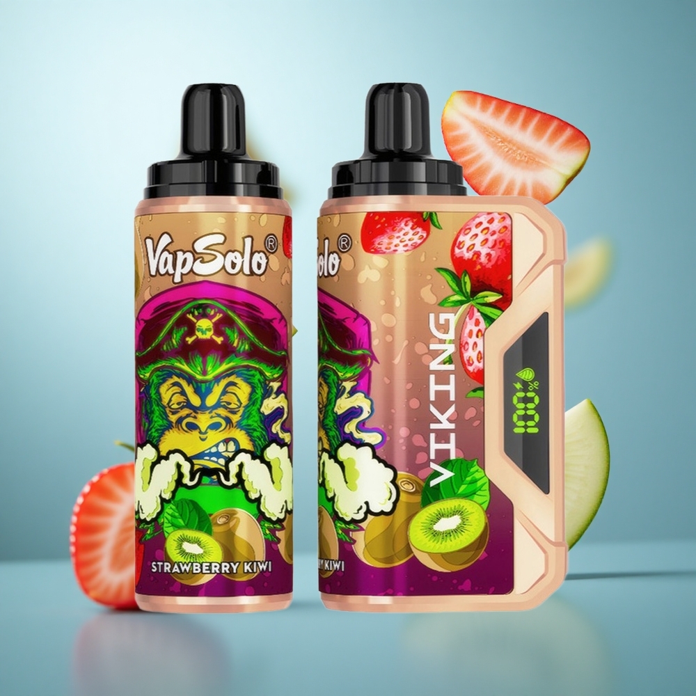 Јагода-Киви VapSolo VIKING До 12000 Пуша Диспозабл Вејп Са 22ml Течности и Type-C Пуњење wholesale Serbia