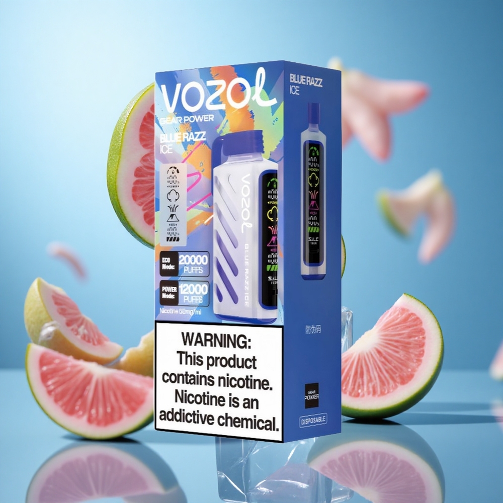 Plava Malina Led VOZOL Gear Power 20000 Puffova Dual Mesh Coil 20mL Kapacitet wholesale Serbia