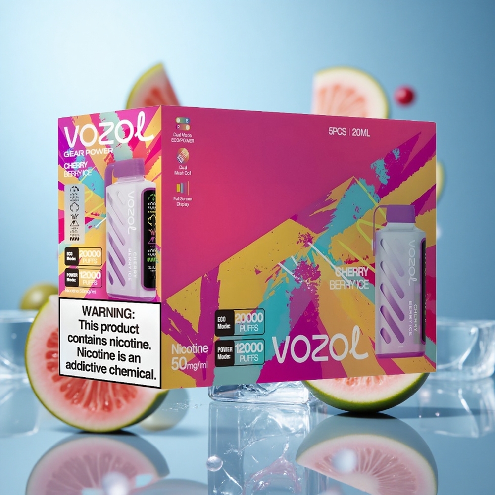 Trešnja Bobica Led VOZOL Gear Power 20000 Puni Ekran Prikaz 20mL Pre-Filled E-Liquid Kapacitet wholesale Serbia