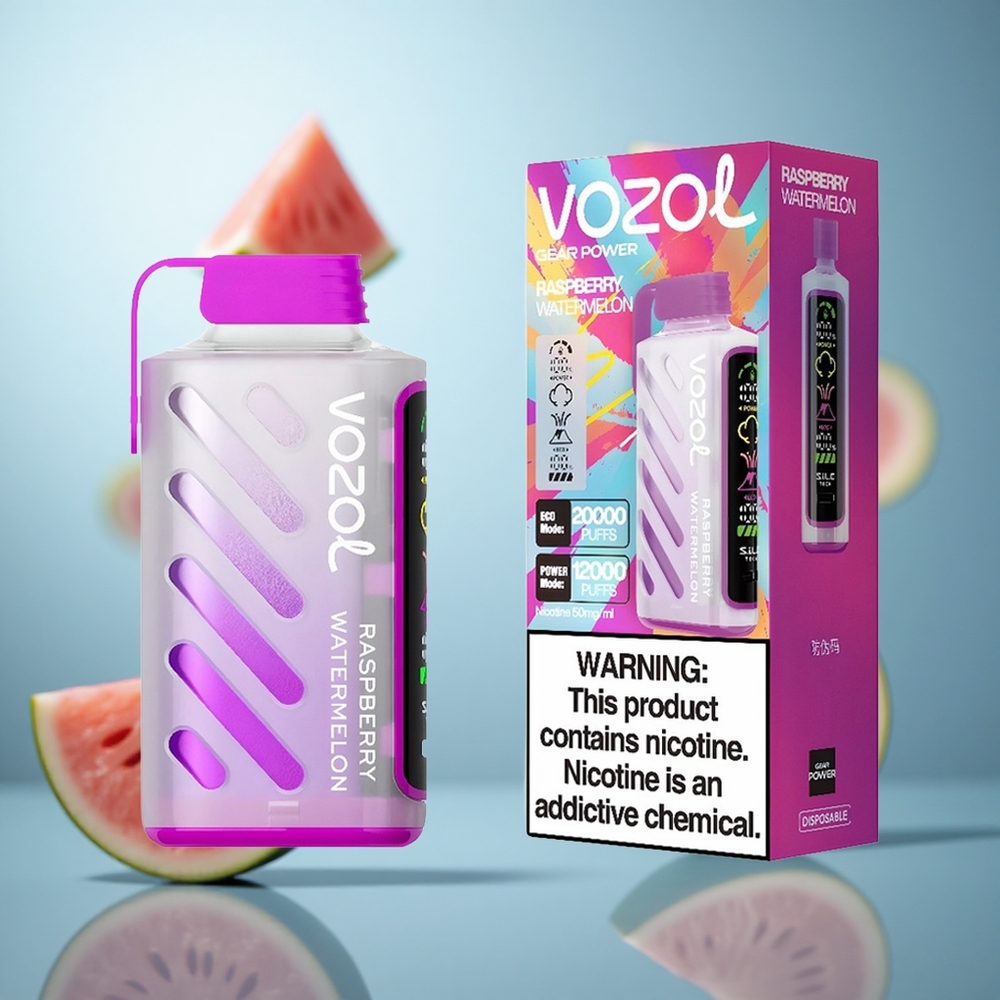 Малина Лубеница VOZOL Gear Power 20000 Пуфова Технологија: S.i.L.C. Tech ЕКО Мод Пуфови: 20000 Пуфова wholesale Serbia