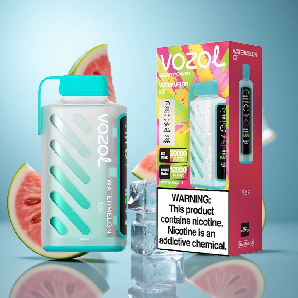 Лубеница лед VOZOL Gear Power 20000 Пуфова Технологија S.i.L.C. Tech, 20mL Пре-пуњен Е-течност, wholesale Serbia