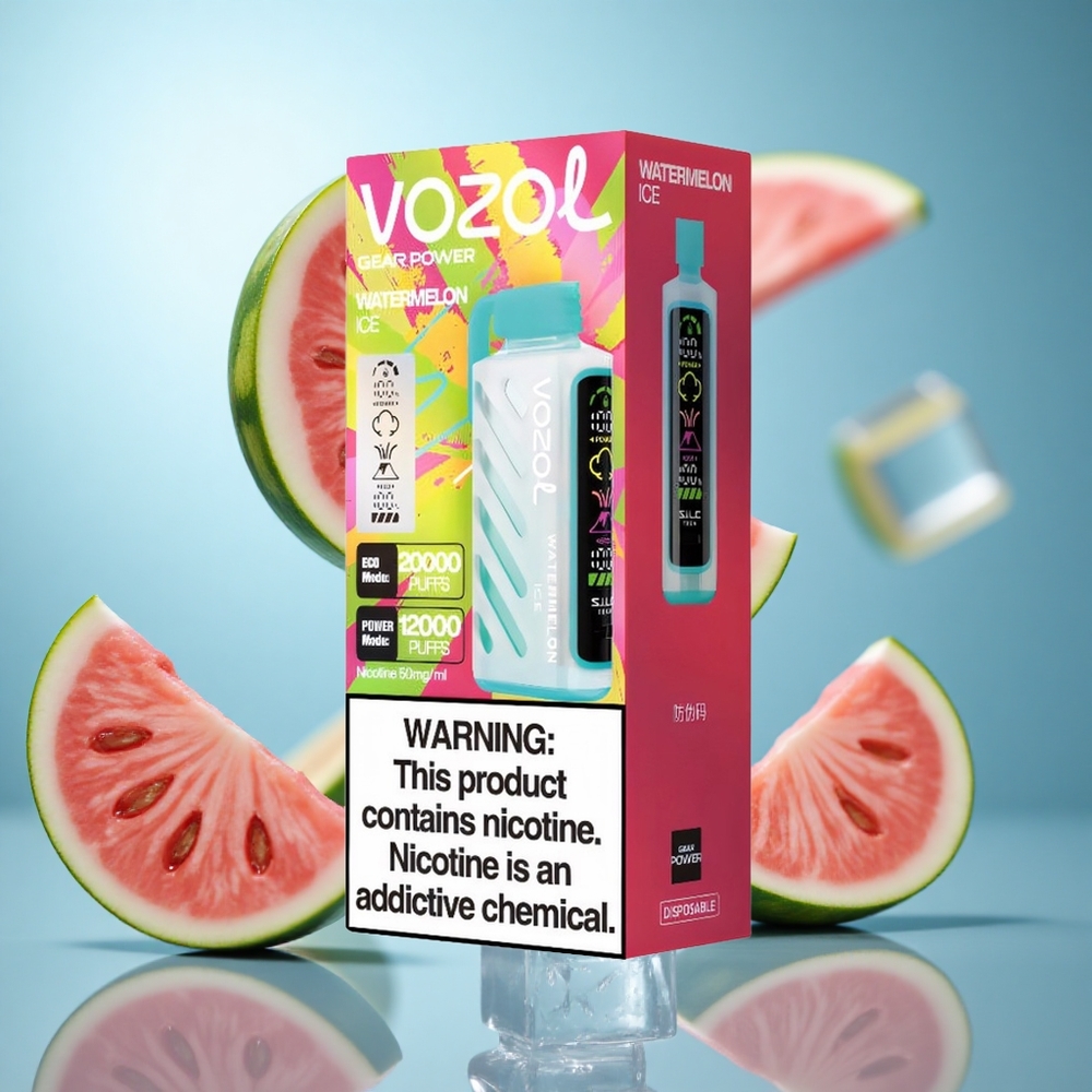 Лубеница лед VOZOL Gear Power 20000 Пуфова Технологија S.i.L.C. Tech, 20mL Пре-пуњен Е-течност, wholesale Serbia