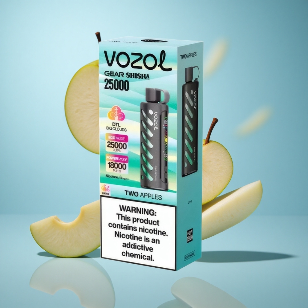Dve jabuke VOZOL Gear Shisha 25000 Puffs Dvoslojna mreža Dva režima wholesale Serbia
