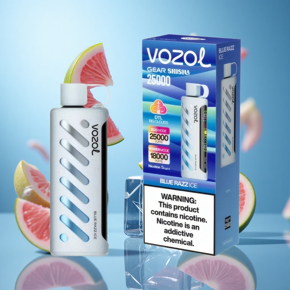 Plava Malina Led VOZOL Gear Shisha 25000 Puffova Dual Mesh Dual Modes wholesale Serbia