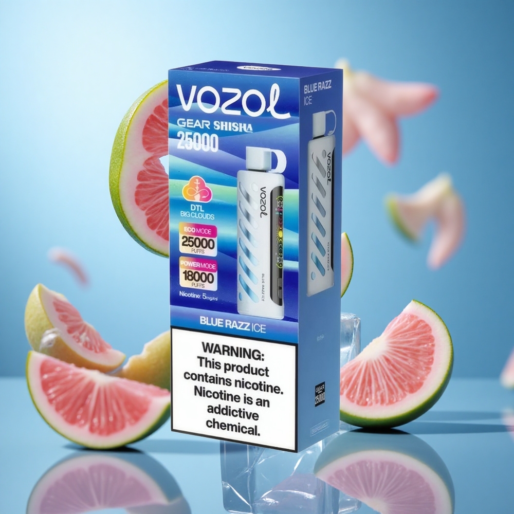 Plava Malina Led VOZOL Gear Shisha 25000 Puffova Dual Mesh Dual Modes wholesale Serbia