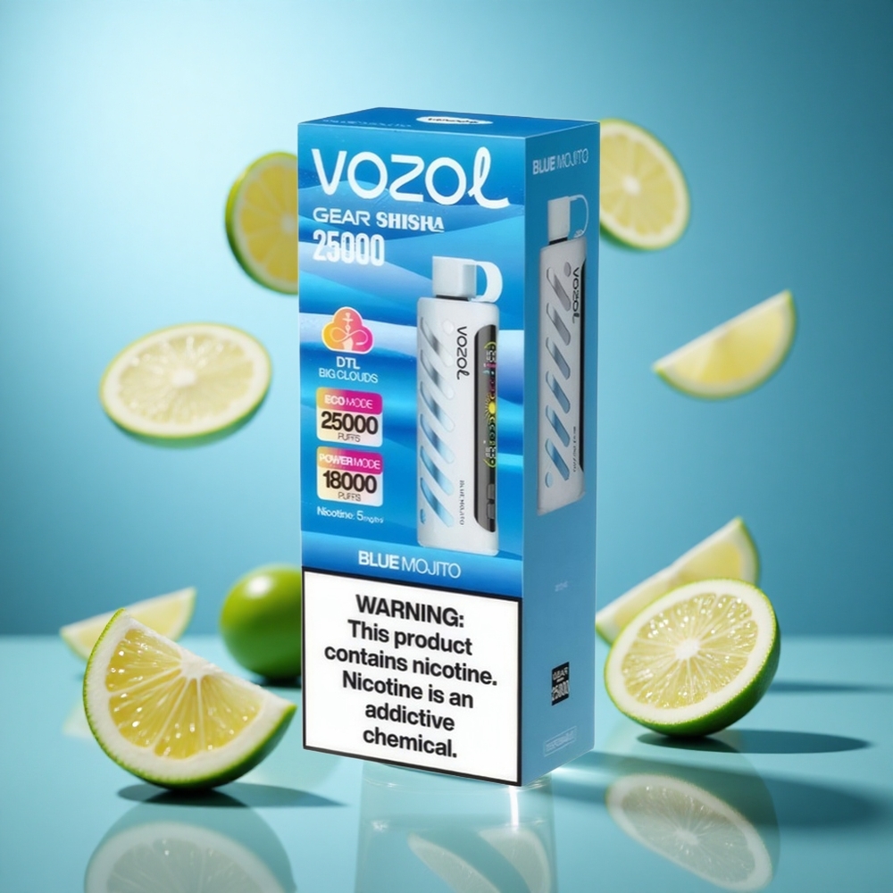 Plava Mojito VOZOL Gear Shisha 25000 Puffs Dual Mesh Dual Modes 5 мг/мл никотина wholesale Serbia