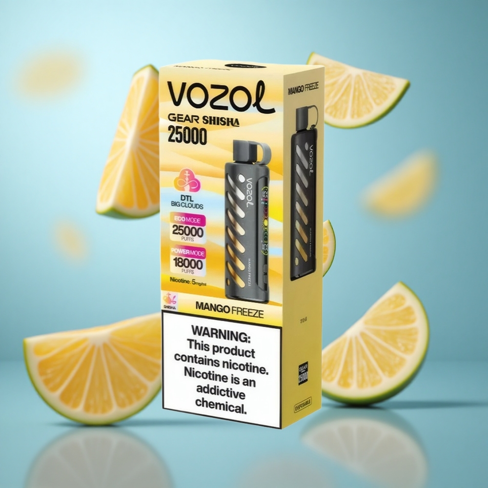Манго ледени VOZOL Gear Shisha 25000 пуфова Dual Mesh Dual Modes wholesale Serbia
